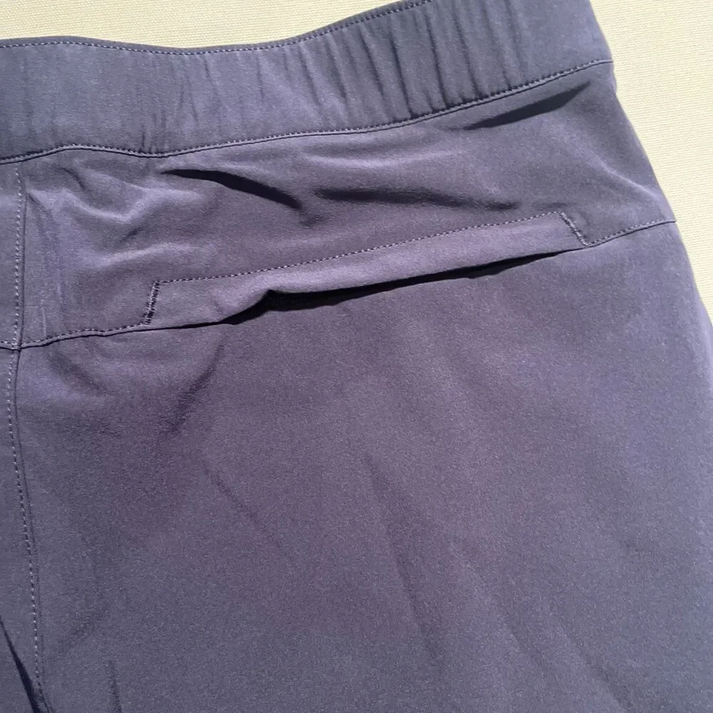 Rhone Men's Barrier Swim Short Navy Orange Performance Flat Front Lined Small